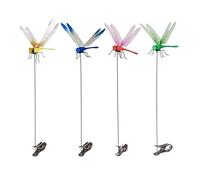 Pince à libellule en plastique 3D - Décoration de jardin - Étanche - Faux dragon - Piquets décoratifs réalistes pour chapeau, vêtements, dispositifs d'effrayer les mouches