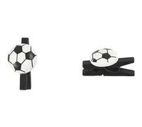 Pince à linge avec ballon de foot - Couleur : Noir - 1,4 x 2,5 x 1,2 cm - 10 pcs Noir G