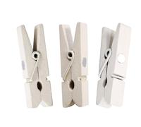 Pince à Linge magnétique 3,5cm Blanc x10 pièces