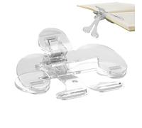 Pince à livre transparente - 7,5 cm - Support ergonomique pour pages de doigts | Accessoire de lecture incliné confortable et antidérapant - Outil de fixation de page léger pour manuels scolaires