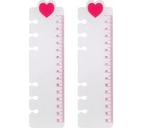 Pince à livres, marque-pages, Pack Of 2 6-Hole Binder Divider Ruler Bookmark For A6 Loose-Leaf Notebooks Pink
