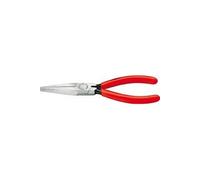 Pince à longs becs, becs plats en acier au chrome vanadium, tête polie, poignées à gaine en plastique, Long. : 140 mm, Long. des becs 42,0 mm