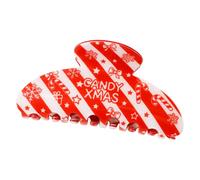 Pince à mâchoire de Noël en PVC avec design incurvé pour les styles mi-hauts, photos de vacances, sorties saisonnières et tenue quotidienne accessoire de cheveux saisonnier Pince à cheveux festive