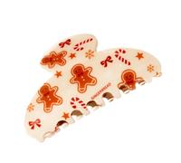 Pince à mâchoire de Noël en PVC avec design incurvé pour les styles mi-hauts, photos de vacances, sorties saisonnières et tenue quotidienne accessoire de cheveux saisonnier Pince à cheveux festive