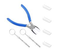 Pince à mâchoire miniature en nylon avec embouts de rechange et tournevis - Pince professionnelle à bijoux - Outil d'emballage de fil