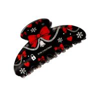 Pince à mâchoires de Noël en PVC avec griffe incurvée pour styles mi-haut, photos de vacances, sorties saisonnières et tenue quotidienne, accessoire pour cheveux saisonnier, pince à griffes festive,