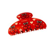 Pince à mâchoires de Noël en PVC avec griffe incurvée pour styles mi-haut, photos de vacances, sorties saisonnières et tenue quotidienne, accessoire pour cheveux saisonnier, pince à griffes festive,