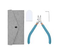 Pince à modélisme, Outils de modélisme, avec étui en Feutre et étui de Protection en Cuir, Lame Ultra Fine (0,1 mm) pour des Coupes précises, idéale pour Gundam, modèles en Plastique, Bleu