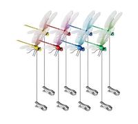 Pince à mouches en forme de dragon, pinces colorées pour extérieur, dispositifs d'effrayer les mouches colorées naturelles, décoration de jardin réaliste pour oiseaux, cerfs, chevaux