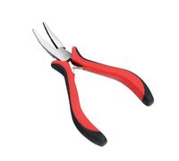 Pince à nez courbé de 4, 9 pouces avec pince cheveux mâchoire lisse for ouvre-extension Micro Nano anneau et outil d'élimination 1 pièce/paquet pour les extensions de cheveux ou de plumes