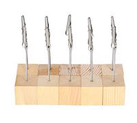 Pince à notes avec Base en bois, 10 pièces, support à Clip, numéro de Photo, cartes de Table, porte-mémo pour fête de mariage, Cube de signe de nom