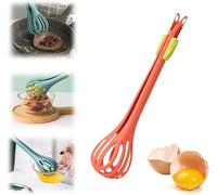 Pince à nourriture et fouet à œufs 2 en 1, outil de cuisine multifonctionnel pour la cuisson, mixeur à salade et pince à nourriture, pince à pain, mixeur manuel (2 pièces)