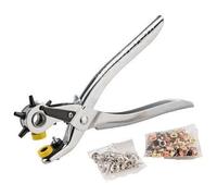 KWB Pince à perforer Multifix KRAFTIXX – 100 œillets + 48 boutons-pression – cuir/textiles