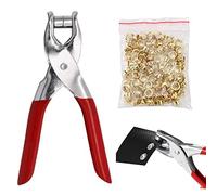 Pince à Oeillets,Perforatrice Pinces,Pince à Oeillets Professionnelle,Montre Ceinture Pince,Pince Perforatrice à œillets Professionnelle,Pince Perforeuse avec 100 œillets, Pour Tissus,Vêtements