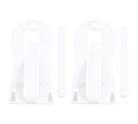 Pince à Oiseaux Multifonctionnelle 2 Pièces en Plastique Blanc | Cage D’oiseau et Perroquets, Réutilisable et Légère, Clip Pratique pour Fruits, Légumes ou Os de Seiche