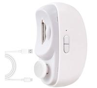 Pince a Ongles Electrique, Electric Nail Clippers, Appareil De Manucure 2 En 1, Coupe Ongle électrique Avec Lumière LED Et Polisseur, 2 Vitesses, Silencieux Et Portable (Blanc)