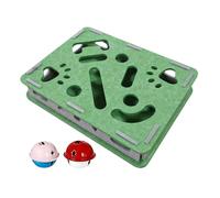 Pince à ongles interactive avec deux boules hochet - avec 2 boules à hochet en feutre et puzzle à rayures pour chats, pour chiots et chiens, petites races moyennes grandes,