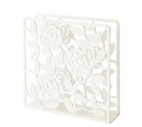 Pince à papier essuie-tout en forme de fleur de rose - Porte-serviettes vertical en métal for hôtel et café - Support de table simple en fer Porte-serviettes(Wit)