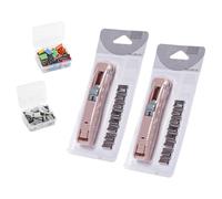 Pince à papier portable avec 2 distributeurs et 116 pinces, A | Ensemble de pinces à papier portables avec 2 distributeurs portatifs et 116 pinces réutilisées pour une fixation
