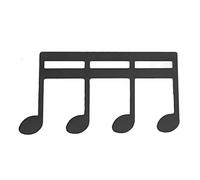 Pince à Partition en Métal, Motif Note de Musique, Taille Compacte, Couleur Noire - Durable et Stable, Facile à Transporter pour Piano et Guitare (Noire)