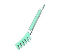 Pince à pâtes en acier inoxydable avec embouts en silicone antidérapants pour nouilles, spaghetti, cuisine, pâtisserie, barbecue, 060926