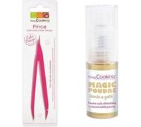 Pince à Pâtisserie + Poudre alimentaire irisée dorée