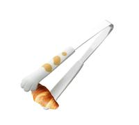 Pince à pattes de chat - Acier inoxydable + silicone résistant à la chaleur | Pince de cuisine antidérapante motif patte de chat, haute température, barbecue, toast, , salade et pâtisserie