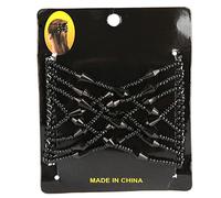 Pince à peigne extensible perles de cheveux magiques épingle à cheveux extensible pour femmes filles accessoires de cheveux de mode en plastique bleu violet noir rose café 8.5x7.5 (Noire)