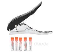 Pince à perforer 8 mm, pince à perforer pour bandes de bordure avec 5 forets fraisés pour film de cartes et bois fin, outil de perçage à trou unique avec échelle transparente et