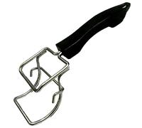 Pince à plaque chauffante - Pince anti-brûlure pour plat cuisine - Pince à pizza, pince cuisine, pince à friteuse, outil cuisine chromé anti-brûlure avec poignée isolée Baok