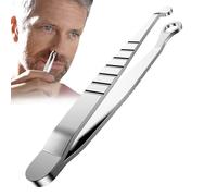 Pince à Poils de Nez - Outil en Acier Inoxydable d'Épilation Nasale | Pincette Manuelle à Bout Arrondi | Pour Hommes Femmes | Manche Anti-Dérapant, Rasoir de Voyage Portable pour Narine, Oreille, Sour