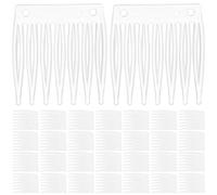 Pince à Postiche 50 Pièces en Plastique Blanc, Fixation Sûre | Bonnets de Postiche, Pose Rapide et Maintien Ferme, Usage Quotidien ou Cosplay Théâtre