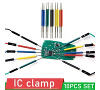 Pince à puce universelle 10X, micro pince IC SOP SOIC TSOP MSOP SSOP SMD IC, Clip de Test, broche de prise, adaptateur, programmeur pour analyseur logique