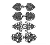 Pince à pull vintage 4 pièces Vintage pull tourbillon pince Cape rétro Cardigan col châle fermoir robe chemise broche Clips(Color 3)