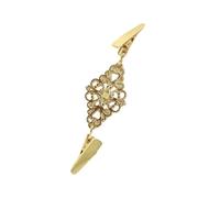 Pince à pull vintage Attaches à Clips for pull rétro, 1 pièce, motif floral, Cardigan, robe, chemises, col, broche, Clip de serrage au dos(Gold)