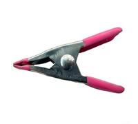 Pince à ressort en métal de 5,1 cm avec coussinets en caoutchouc pour le travail du bois, support de fond de photographie et support de feuille en plastique (rose)