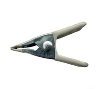 Pince à ressort en métal de 5,1 cm avec coussinets en caoutchouc pour le travail du bois, support de fond de photographie et support de feuille en plastique (blanc)