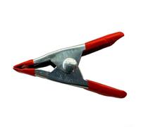 Pince à ressort en métal de 5,1 cm avec coussinets en caoutchouc pour le travail du bois, support de fond de photographie et support de feuille en plastique (rouge)