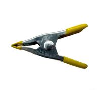 Pince à ressort en métal de 5,1 cm avec coussinets en caoutchouc pour le travail du bois, support de fond de photographie et support de feuille en plastique (jaune)