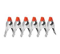 Pince à Ressort en Métal Mini Fixe Forte Forme A Clip Incassable Libération Rapide Robuste Durable pour le Travail du Bois Photographie Artisanat 6 pouces 6Pcs Argent Rouge Fer