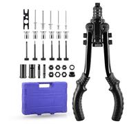 Pince A Rivet 3 in 1 Professionnelle - Pince A Écrous À Rivets, Outil D’Expansion Avec Boîte 110 Écrous, 80 Rivets, Mandrins M3-M12 + Étui - Pour Métaux, Mur, Matériaux