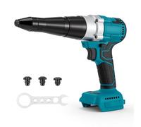 Pince à riveter sans fil compatible avec Makita 18 V - Moteur sans balais, 3 buses pour rivets en aluminium et acier inoxydable de 2,4 à 5 mm, avec lumière LED (sans batterie)