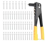 Pince à Rivets,Riveteuse Manuelle,Pince Rivet Aveugle,Pince à Riveter Professionnelle,Avec 50pcs 4,0mm rivets,Outil de rivetage convient pour le métal,Le plastique,Le cuir