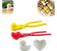 Pince à riz en forme de canard, moule à riz canard, pince à boules de neige, jouets pour faire des boules de neige, moule à boules de riz en caoutchouc, moules à sushis, outil de riz animal, lutte