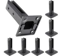 Pince à robinet en verre carrée en acier inoxydable 304 noir for clôture de piscine for utilisation en extérieur dans les villes côtières(Pack of 8,200mm)