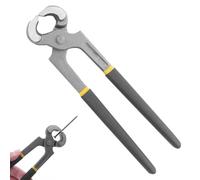 Pince à sabot - Pince à nez plat, outils professionnels de maréchal-ferrant, pinc en fer à cheval avec poignées en plastique | Outil de maréchal-ferrant en acier au vanadium Ponies au mat