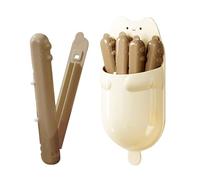 Pince à sachets acrylique | avec boîte de rangement magnétique,Pinces pour sachets alimentaires | Pour l'utilisation quotidienne des snacks : maison, bureau, école, dortoir, appartement, pique-nique,