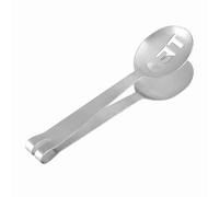 Pince à sachets de thé en acier inoxydable, mini presse-sachet rond, outil de cuisine pour l'heure du thé de l'après-midi, tranches de citron, sachets d'herbes, argent 12 cm, 1