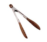 Pince à salade - 30 cm - Ustensile de cuisine verrouillable résistant à la chaleur - Pince de service en bois pour aliments | Pour cuisine, salade, barbecue, toast, pâtes, buffet, poisson