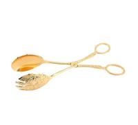 Pince à salade européenne gravée Design ergonomique pour les réunions de cuisine à domicile Pinces de service européennes élégantes Cuillère Fourchette Gâteau Fruits et Buffet de fête